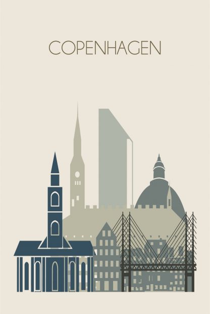 Copenhagen skyline Poster-01 Poster