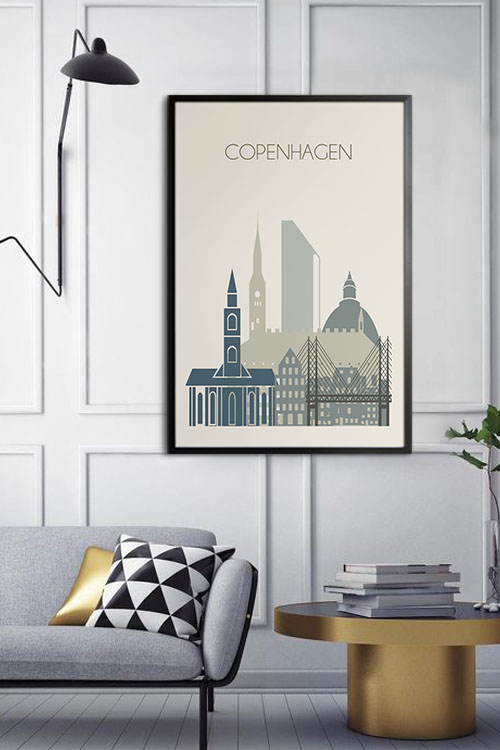 Copenhagen skyline Poster-01 Poster