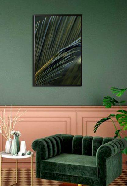 Fresh Palm leaves poster in interior