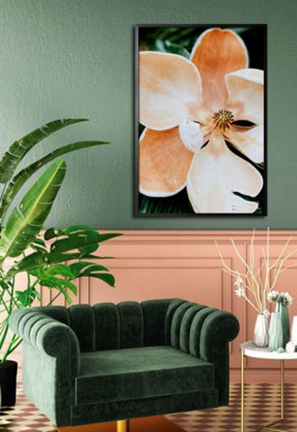 Magnolias flower poster in interior
