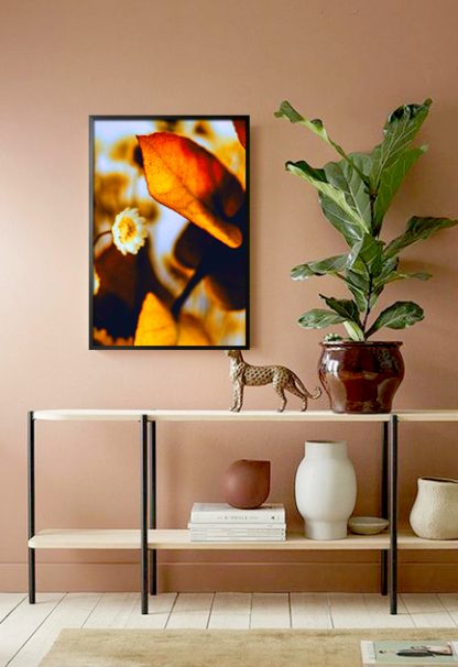 Little flower and leaf poster in interior