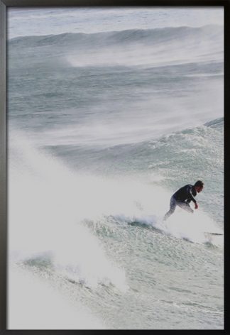 Surfer man poster with frame