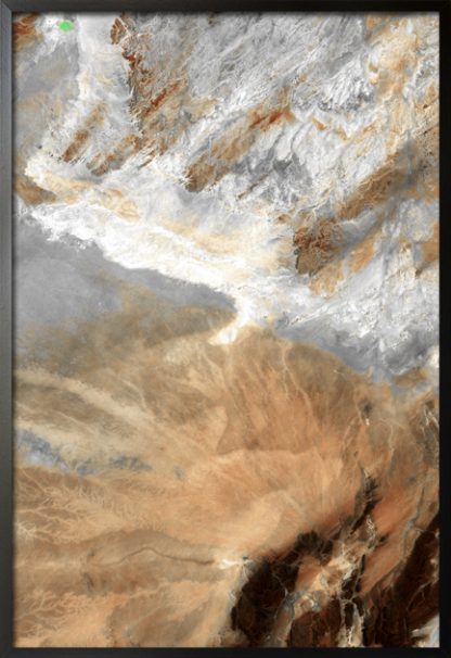 Satellite view Desert poster with frame