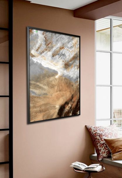 Satellite view Desert poster in interior