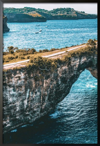 Rock formation photography poster with frame