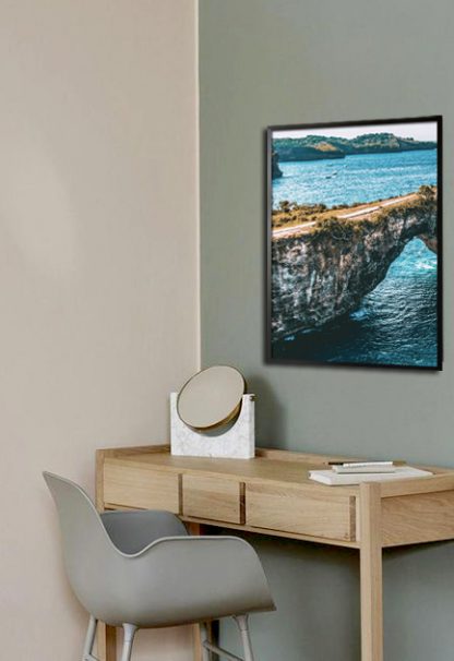 Rock formation photography poster in interior