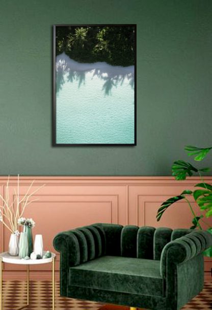 Aerial beach poster in interior