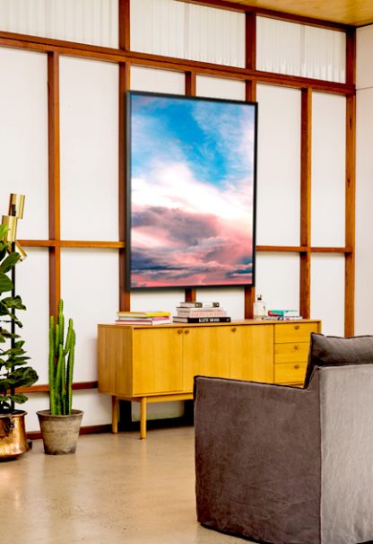 Cloudy sky poster in interior