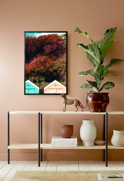 Autumn vibrant poster in interior