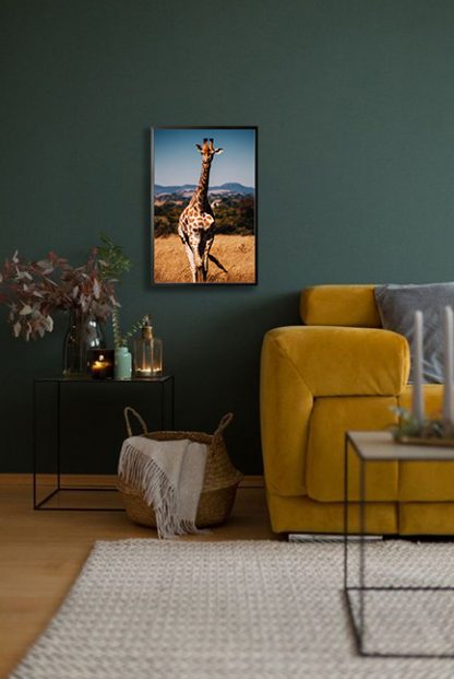 Aesthetic Giraffe Poster in interior