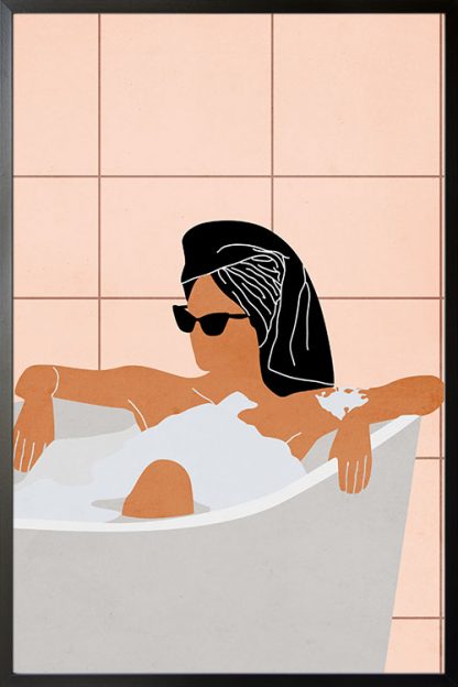 Women in bath tub Poster