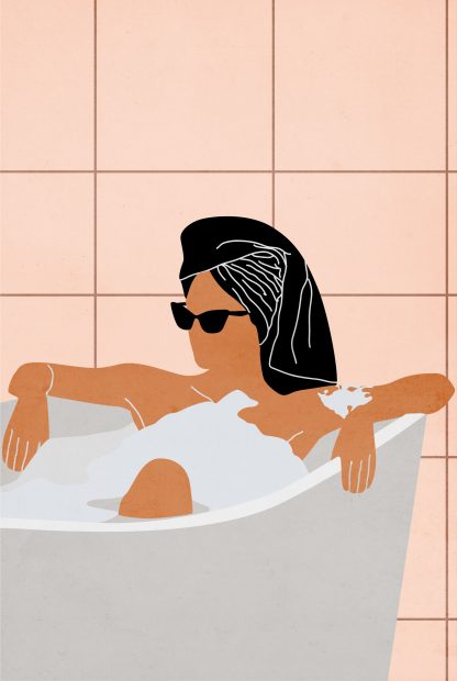 Women in bath tub Poster