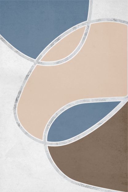 Shapes with silver line no. 1 Poster