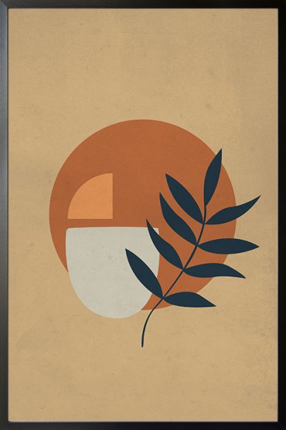 Shapes and minimal leaf Poster