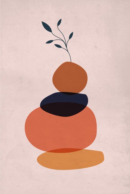 Stone balancing art Poster