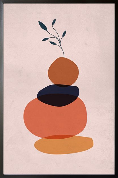 Stone balancing art Poster