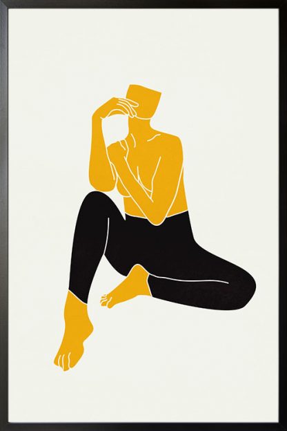 Topless yellow women Poster