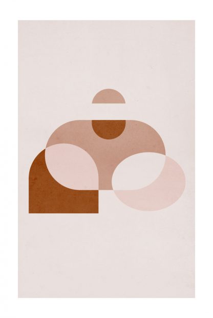 Geometric art shape poster