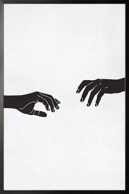 Black stencil hand poster