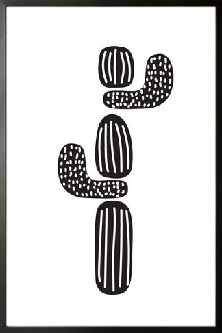 Stencil cactus poster