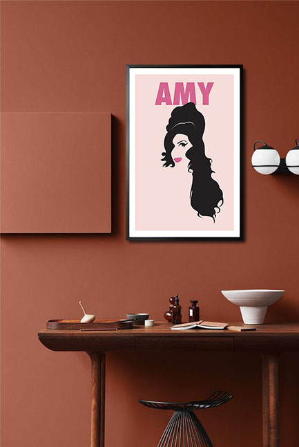 Amy poster in interior
