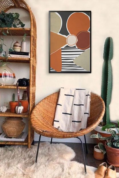 Graphical shapes ethnic color Poster