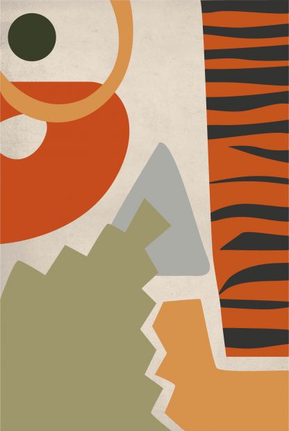 Graphical shapes ethnic color 4 Poster