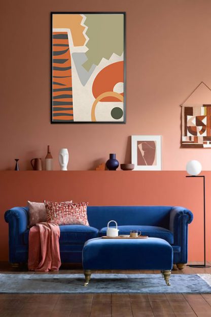 Graphical shapes ethnic color 4 Poster