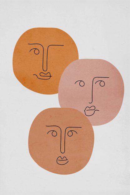 Shapes and faces 1 Poster