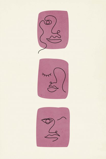 Shapes and faces 2 Poster