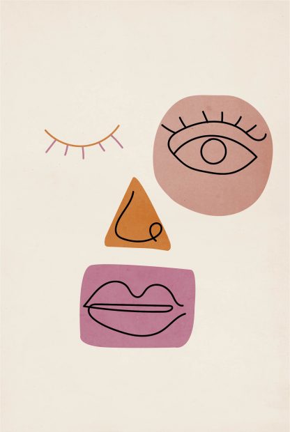Shapes and faces 5 Poster