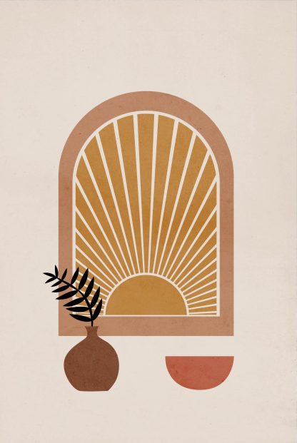 Neutral Boho Illustration 2 Poster