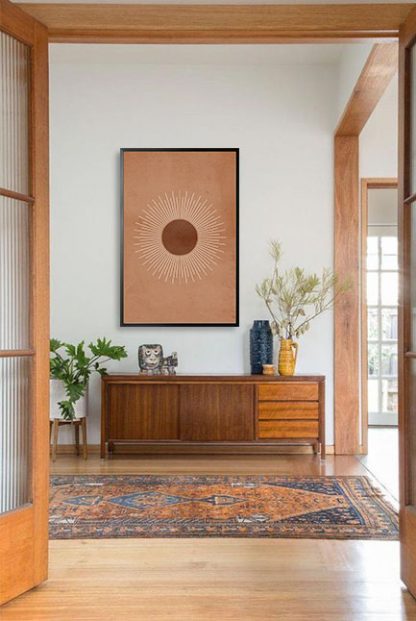 Neutral Boho 4 Poster in interior