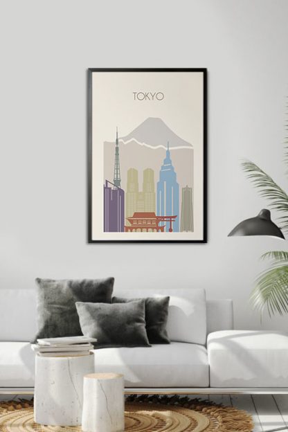 Tokyo skyline poster Poster