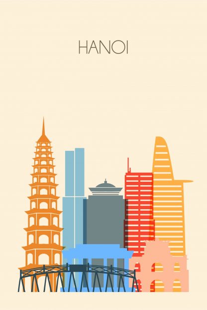 Hanoi skyline poster Poster