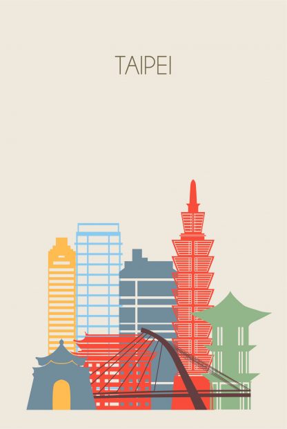 Taipei skyline poster from artdesignPoster