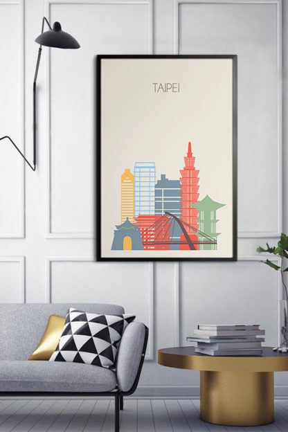 Taipei skyline poster Poster