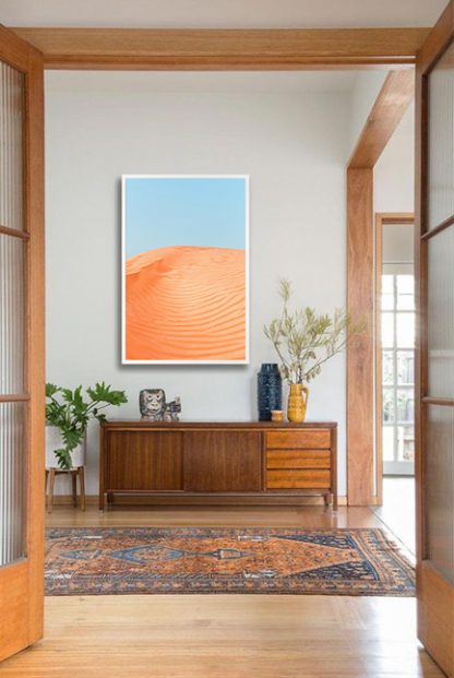 Textured hill of desert Poster in interior