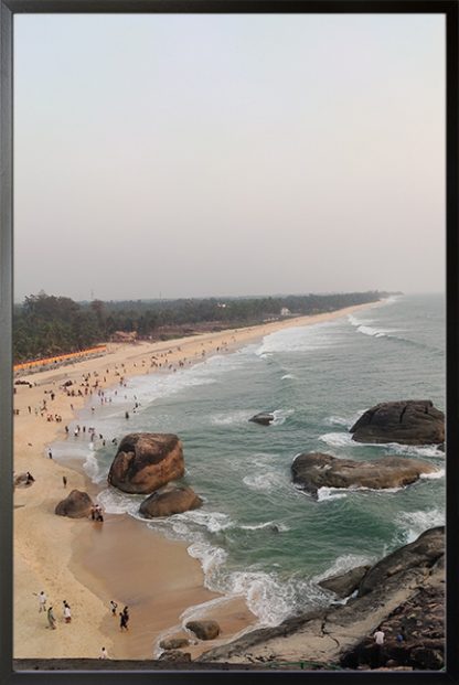 Beach and rocks Poster