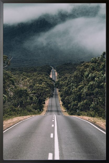 Foggy road Poster