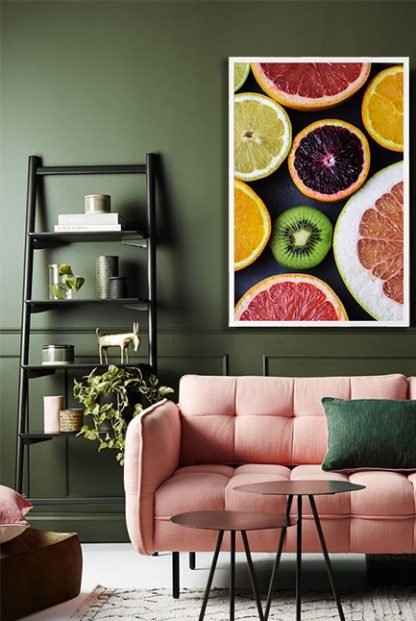 Variety of citrus Poster in interior