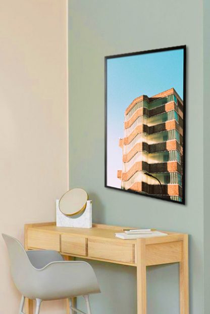 High rise building poster in interior