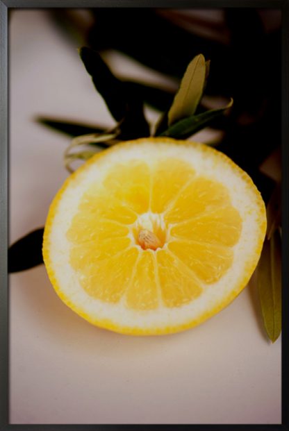 Half aesthetic lemon photo poster