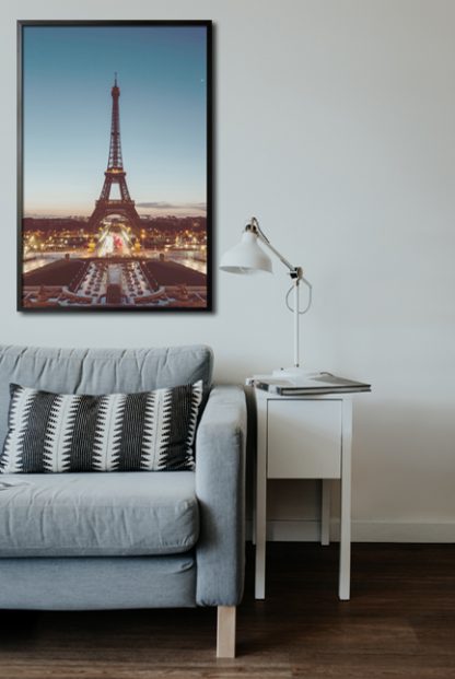 Eiffel tower photo aesthetic poster in interior