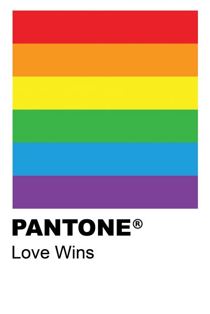 Love wins Pantone Poster
