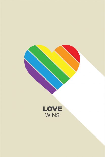 Love wins Heart Poster