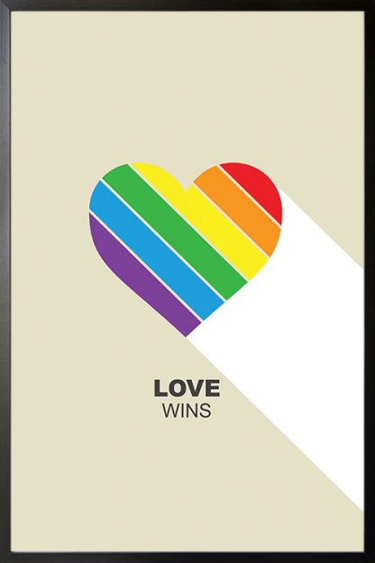 Love wins Heart Poster