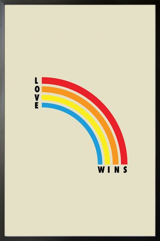 Love wins rainbow Poster