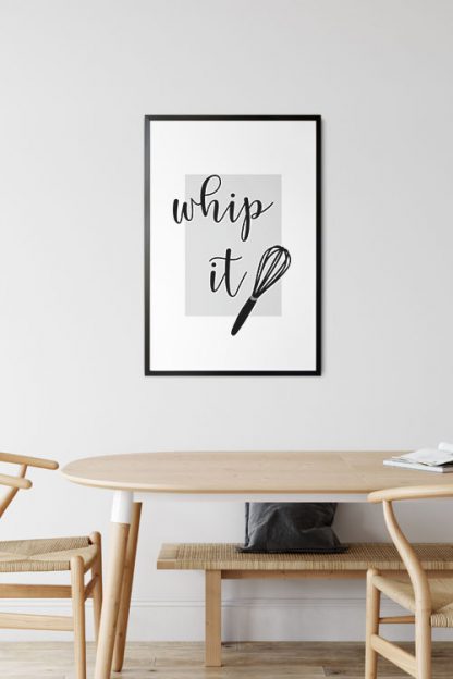 Whip it Poster in interior