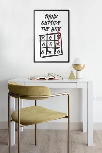Think outside the box Poster in interior
